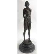 The Riding Crop an Impressive Brown patina Bronze Sculpture