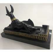 Win Holder Egyptian Anubis Jackal Bronze Sculpture