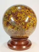 Impressive 7,800ct untreated Fruit Jasper sphere