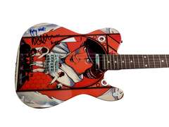 Clockwork Orange Malcolm McDowell Signed Photo Guitar ACOA Witness ITP