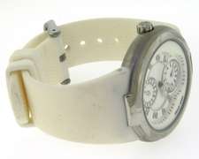 Phillip Stein Active White Rubber Strap Watch