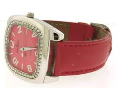 Peugeot 310 Quartz Crystal Inlay Pink Watch