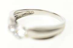 10K White Gold Round Classic Grooved Travel Engagement Ring