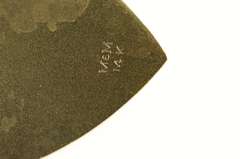 14K Yellow Gold Sweet Heart Rose Syn. Ruby Retro Love Charm/Pendant