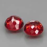Untreated! 1.38ct pair of high fire Mandarin Garnets