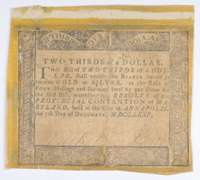1775 Colonial Maryland - Annapolis 2/3 Dollar Note