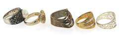 Group Lot of 5 Sterling Silver Rings