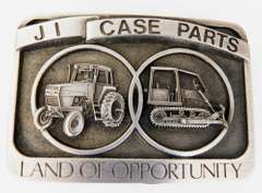 JI Case Parts Pewter Belt Buckle