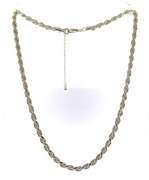 Italian Sterling Silver Rope Chain Necklace