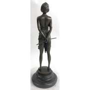 The Riding Crop an Impressive Brown patina Bronze Sculpture