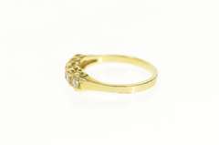 14K Yellow Gold Five Stone Classic Travel Wedding Band Ring