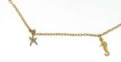 Beautiful Anklet with Seahorse and Starfish Charms