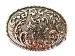 Ornate Steel Belt Buckle