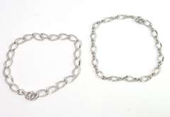 Pair of Lovely Sterling Silver Link Bracelets