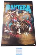Pantera Vinnie Paul Autographed Signed 24x36 Poster ACOA