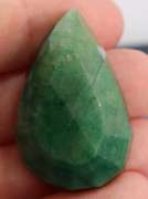 Large 98.5ct pear cut forest green Emerald