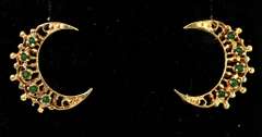 Enigmatic Crescent Moon Earrings in Yellow Gold