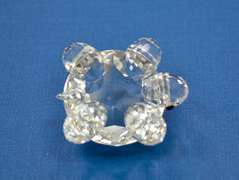 Vintage Swarovski Clear Multi Faceted Crystal Turtle Miniature Figurine, Endangered Spices Series