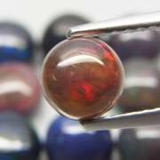 UNHEATED! 4.53ct Black Opal set with smoldering play of color