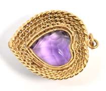 Bole Amethyst Heart Pendant