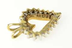 10K Yellow Gold Classic Diamond Heart Love Symbol Pendant