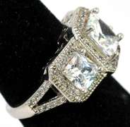 Eye-Catching CZ Ring in Sterling Silver
