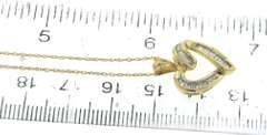 Dazzling Yellow Gold Diamond Heart Shaped on Chain