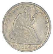 1854-O Seated Liberty Half Dollar - Arrows - REV SCR