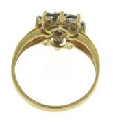 Brilliant Yellow Gold Diamond Cluster Ring