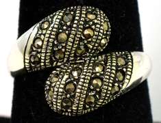 Daring Marcasite Wrap Ring in Sterling Silver