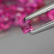 Thai pink! 4.39ct 100 piece princess cut Ruby set