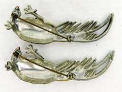 Early Designer Pair of Parrot Pins