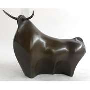 Modern Bull Bronze Figurine