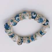 Hand Painted Porcelain & Evil Eye Bracelet