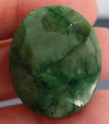 Large 97ct oval cut forest green Emerald