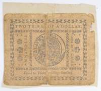 1775 Colonial Maryland - Annapolis 2/3 Dollar Note