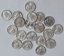 10 Various AU or Unc Nicer Washington Quarters 1940-Era &Later