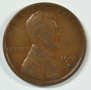 Scarce 1913-S Lincoln Cent in Choice XF.