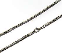Vintage Sterling Silver Byzantine Chain Necklace