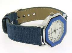 Varsales Denim Octagon wrist Watch