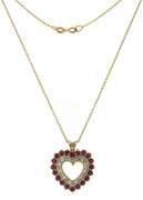 Charming Ruby and Diamond Pendant on Chain