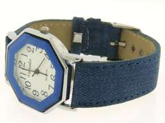 Varsales Denim Octagon wrist Watch