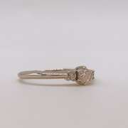14kt Solid White Gold Diamond Band Ring