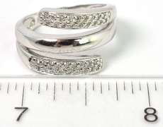 Charming CZ Wrap-Style Ring in Sterling Silver