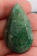 Large 92ct pear cut forest green Emerald