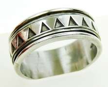 Men's Solid Sterling Spinner Ring, Size 13.5