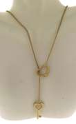 Favorite Key to The Heart Lariat Necklace in Yellow Gold