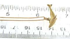 Playful 14kt YG Whale Charm Necklace