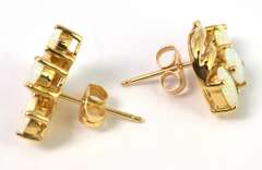 Enchanting Opal Earrings in 18KT Yellow Gold