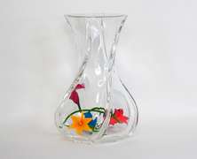 8 Inch Baccarat Serpentine Heavy Clear Crystal Bouquet Vase